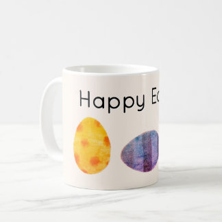 Prettig Pasen Pastel Eieren Elegante Zachte Crème Koffiemok