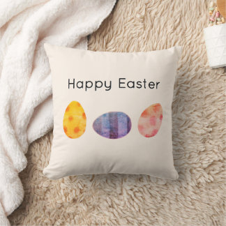 Prettig Pasen Pastel Eieren Elegante Zachte Crème Kussen