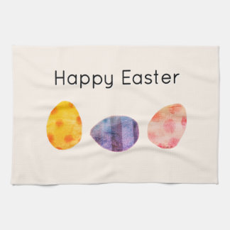 Prettig Pasen Pastel Eieren Elegante Zachte Crème Theedoek
