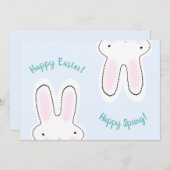 Prettig Pasen Prettig Voorjaar grappige konijn gra (Voorkant / Achterkant)
