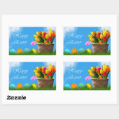 Prettig Pasen Rechthoekige Sticker (Vel)
