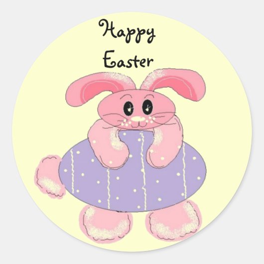 Prettig Pasen Ronde Sticker (Voorkant)