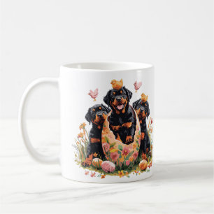 Prettig Pasen Rottweiler Honden Koffiemok