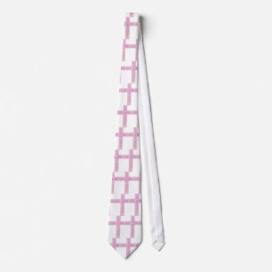 Prettig Pasen Roze Kruis met Lelies Stropdas
