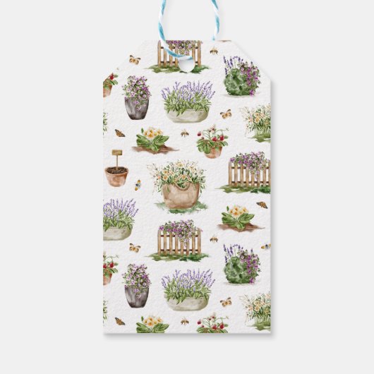 Prettig Pasen | Schattige puppy konijn Cadeaulabel (Achterkant)