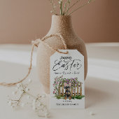 Prettig Pasen | Schattige puppy konijn Cadeaulabel