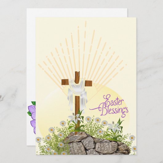 Prettig Pasen toegewensen Feestdagenkaart (Voorkant / Achterkant)