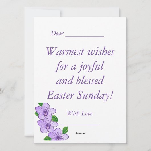 Prettig Pasen toegewensen Feestdagenkaart (Achterkant)