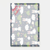 Prettig Pasen Trendy Konijn Bloemen Post-it® Notes (Voorkant)