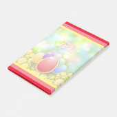 Prettig Pasen Vakantie Konijn Bloem Post-it® Notes (Schuin)