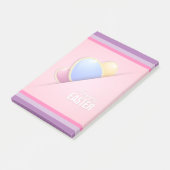 Prettig Pasen Vakantie Konijn Bloemen Post-it® Notes (Schuin)