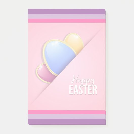 Prettig Pasen Vakantie Konijn Bloemen Post-it® Notes (Voorkant)