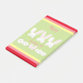 Prettig Pasen Vakantie Konijn Bloemen Post-it® Notes (Schuin)