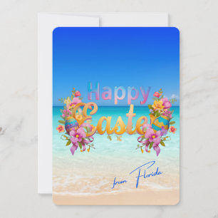 Prettig Pasen vanuit Florida Tropical Beach Feestdagenkaart