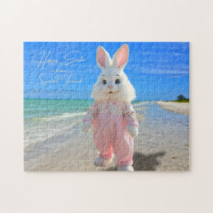 Prettig Pasen vanuit Sanibel Island Florida Strand Legpuzzel