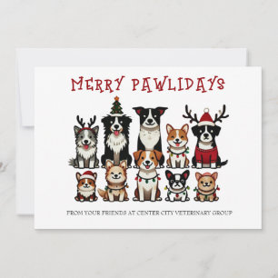Prettig Pawlidays Diergeneeskunde Feestdagenkaart