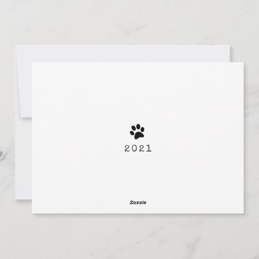 Prettig Pawlidays Honden Foto Moderne Witte Kerstm Feestdagenkaart (Achterkant)