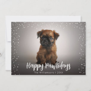 Prettig Pawlidays Mooie Honden Foto Kerstmis  Feestdagenkaart