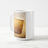 Prettig Pesach! Gouden Matzes Koffiemok (Voorkant links)