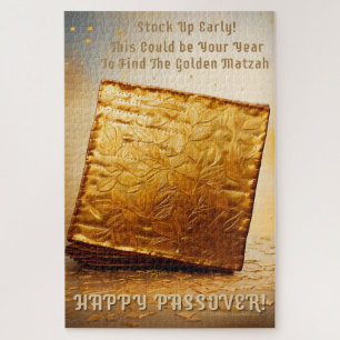 Prettig Pesach! Gouden Matzes Legpuzzel