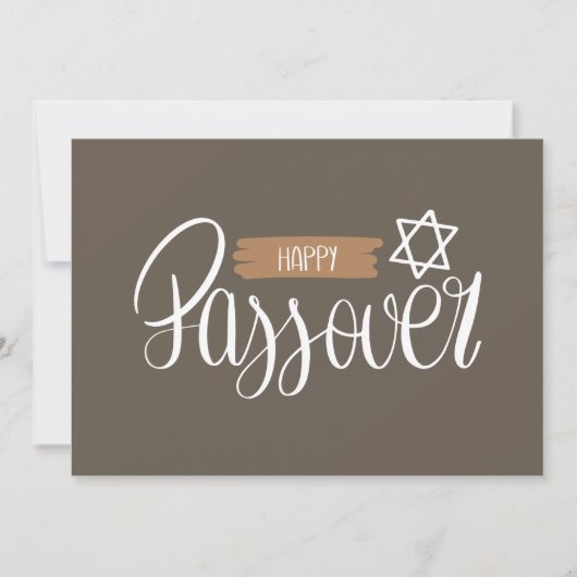 Prettig Pesach | Seder Pesach solide uitnodiging (Voorkant)