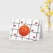 Prettig Pickleball Valentijnsdag Kaart (Gele Bloem)