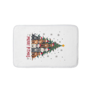 Prettig Pitmas Pitbull Hond Lelijk Kerst T-shirt T Badmat