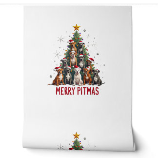 Prettig Pitmas Pitbull Hond Lelijk Kerst Trui Tr Behang