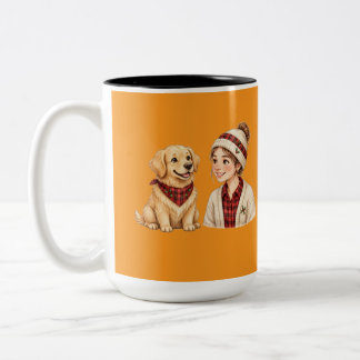 Prettig prettig kerst halloween feest tweekleurige koffiemok