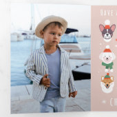 Prettig-Pretttig Kersthonden Drieluik Wenskaart (Binnenzijde eerst)