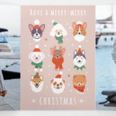 Prettig-Pretttig Kersthonden Drieluik Wenskaart (Binnenkant midden)