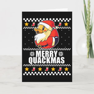 Prettig Quackmas Kerst Eend Kerstman Meme Kaart