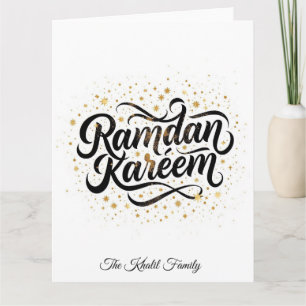 Prettig Ramadan Mubarak Ramadan Kareem Goud Moslim Kaart