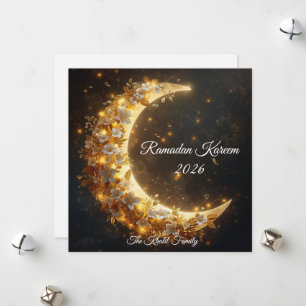 Prettig Ramadan Mubarak Ramadan Kareem Hilal Feestdagenkaart
