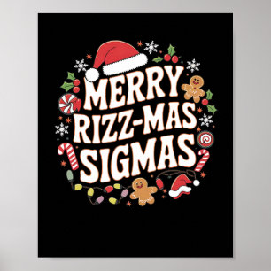Prettig Rizz Kerst Sigmas Grappige Meme Gen Alpha Poster