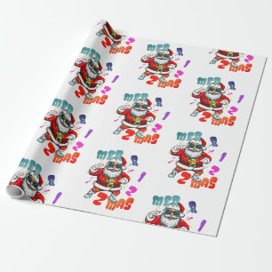 Prettig Rizz-mas - Kerst Rizz grappige Kerstman Cadeaupapier