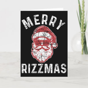 Prettig Rizzmas Grappige Kerstman Rizz Het Seizoen Kaart