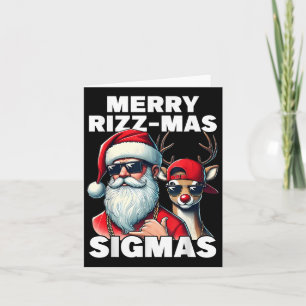 Prettig Rizzmas Sigmas Gen Alpha Grappig Kerstmis Kaart