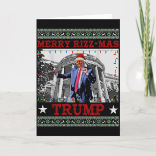 Prettig Rizzmas Trump Grappig Humoristische Trump  Kaart