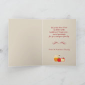 Prettig Rosj Hasjana Appels en Honing op Brokaat Feestdagen Kaart (Binnen)