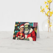 Prettig Schrik Kerst Kaart (Gele Bloem)