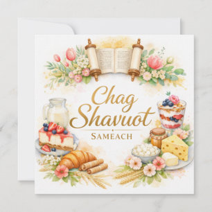 Prettig Shavuot, Chag Shavuot Sameach Aquarel