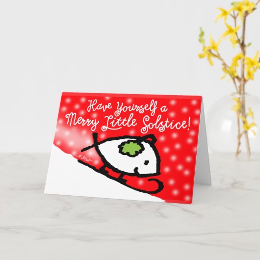 Prettig Solstitie Feest! - Kaart (Gele Bloem)