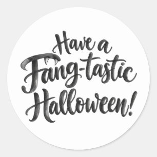 Prettig spook Halloween. Grappige vampier Ronde Sticker