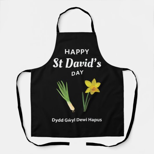 Prettig St David's Dag Dydd Gŵyl Dewi Hapus 4 Schort (Voorkant)