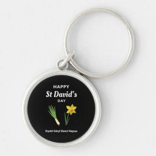 Prettig St David's Dag Dydd Gŵyl Dewi Hapus 4 Sleutelhanger