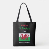 Prettig St David's Dag Dydd Gŵyl Dewi Hapus Draagtas (Achterkant)