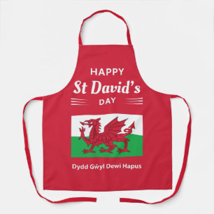 Prettig St David's Day Dydd Gŵyl Dewi Hapus 2 Schort