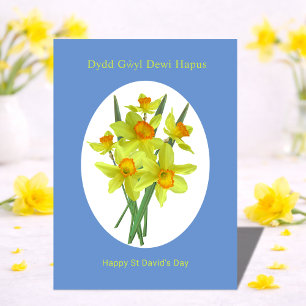 Prettig St David's Day, Welshe narcissen Kaart