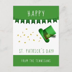 Prettig St. Patrick`s dag Goud en Hoed Briefkaart